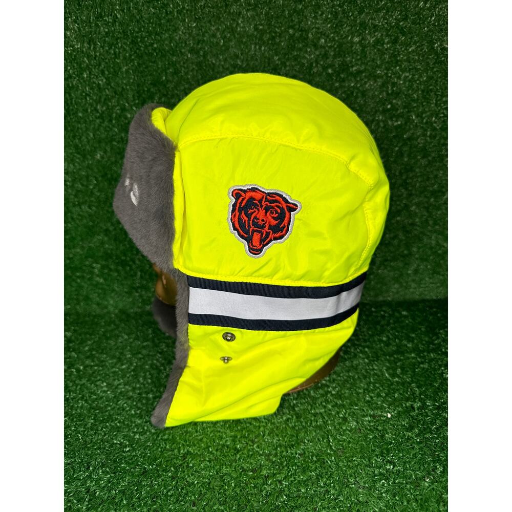 Chicago Bears Buffalo Outdoors Hi-Vis Safety Aviator Winter Hat - Picture 2 of 8